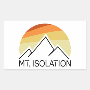 Mt. Isolation New Hampshire Retro Rechthoekige Sticker