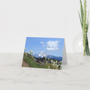 Mt. Jefferson blanc 4x6 carte pour notes.