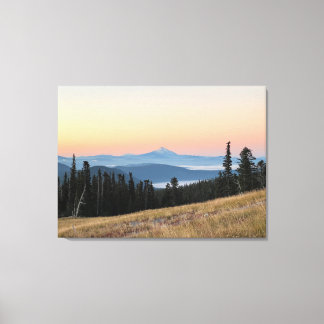 Mt Jefferson sunrise Canvas Afdruk