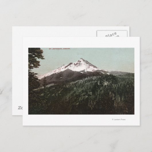 Mt. Jefferson, Uitzicht van het Oregon-gebergte Briefkaart (Voorkant / Achterkant)