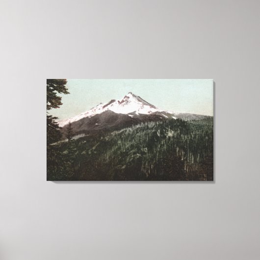 Mt. Jefferson, Uitzicht van het Oregon-gebergte Canvas Afdruk (Voorkant)
