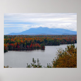 Mt. Katahdin in Herfst Poster