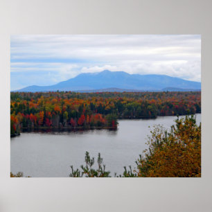 Mt. Katahdin in Herfst Poster