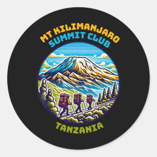 Mt Kilimanjaro Summit Club Tanzania Afrika Hoogste Ronde Sticker
