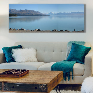 Mt Koken in de winter van het meer van Pukaki Canvas Afdruk