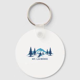 Mt. Lacrosse Wisconsin Skigebied Skiën Skiloper Sleutelhanger