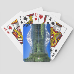 Mt. Lassen stijgt boven Manzanita Lake Pokerkaarten