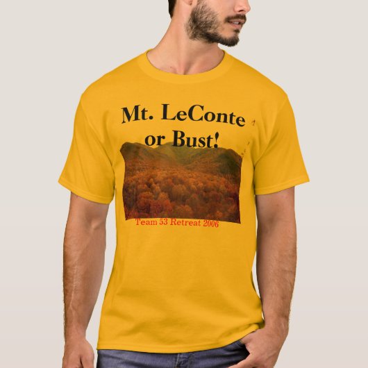 mt leconte 1, Mt. LeConte of Bust!, Team 53 Ret... T-shirt (Voorkant)