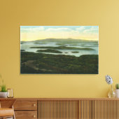 Mt. Major Aerial Uitzicht of Rattlesnake Island Canvas Afdruk (Insitu (Woonkamer))