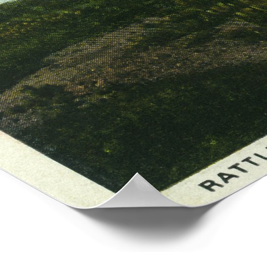 Mt. Major Aerial Uitzicht of Rattlesnake Island Poster (Hoek)