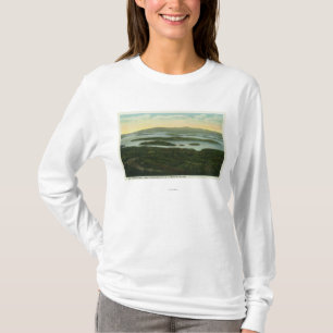 Mt. Major Aerial Uitzicht of Rattlesnake Island T-shirt