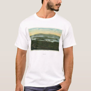 Mt. Major Aerial Uitzicht of Rattlesnake Island T-shirt