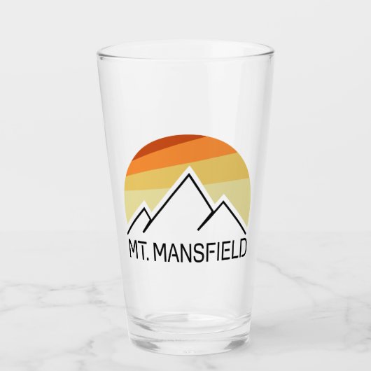 Mt. Mansfield Retro Glas (Voorkant)
