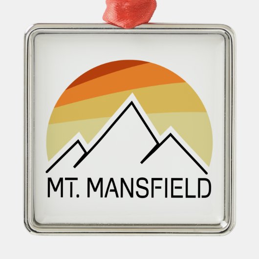 Mt. Mansfield Retro Metalen Ornament (Voorkant)