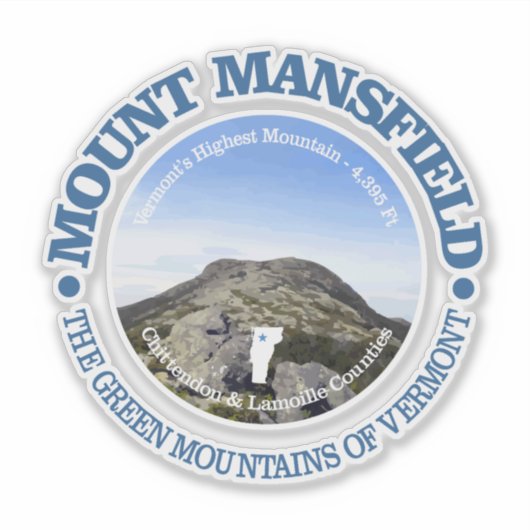 Mt Mansfield Sticker (Voorkant)