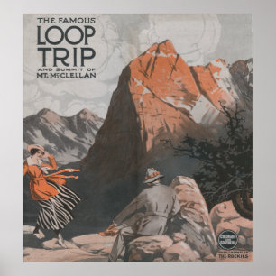 Mt. McClellan et affiche de voyage de voyage de