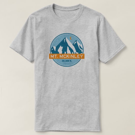 Mt. McKinley Alaska Stars Moon T-shirt (Design voorkant)