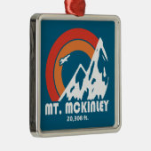 Mt. McKinley Alaska Sun Eagle Metalen Ornament (Rechts)