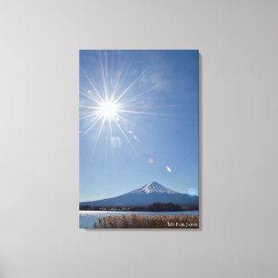 Mt. Mount Fuji Fujisan Japan Reizen Landschap Canvas Afdruk