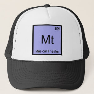 Mt - Muzikaal Theater Chemie Element Symbool T-shi Trucker Pet