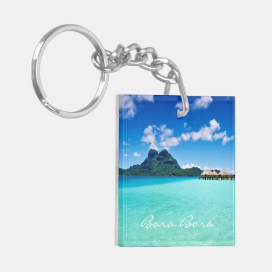 Mt Otemanu Uitzicht Sleutelhanger (Voorkant Links)