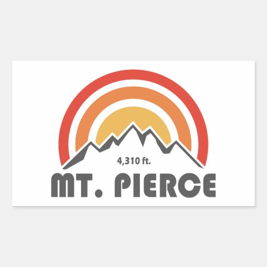 Mt. Pierce New Hampshire Rechthoekige Sticker (Voorkant)