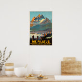 Mt.Pilatus, Suisse, Affiche de voyage (Cuisine)
