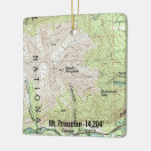 Mt. Princeton Fourteener Topo Map Keramisch Ornament (Links)