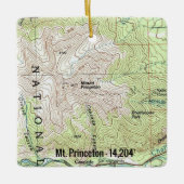 Mt. Princeton Fourteener Topo Map Keramisch Ornament (Voorkant)