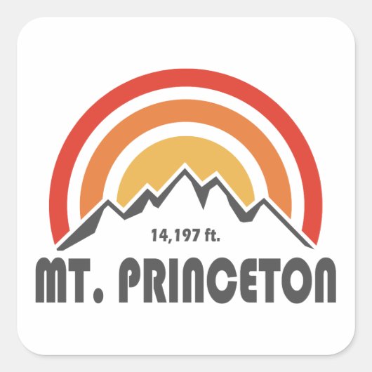 Mt. Princeton Vierkante Sticker (Voorkant)