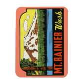 Mt. Rainer Washington Magnet Vintage voyage (Vertical)