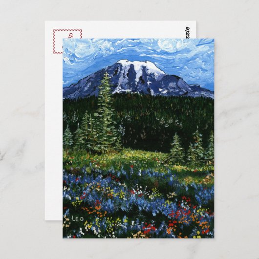 Mt Rainier Briefkaart (Voorkant / Achterkant)