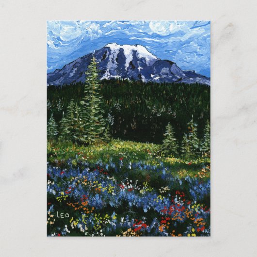 Mt Rainier Briefkaart (Voorkant)