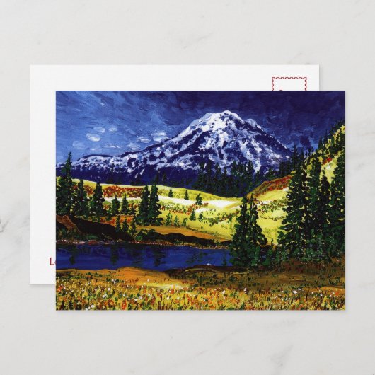 Mt Rainier Briefkaart (Voorkant / Achterkant)