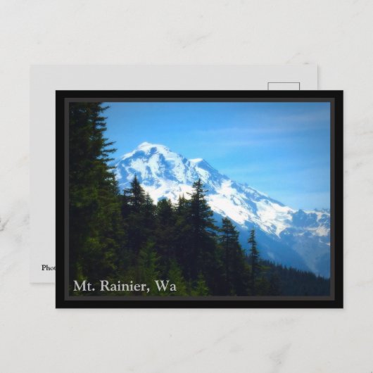 Mt. Rainier, carte postale Wa (Devant / Derrière)