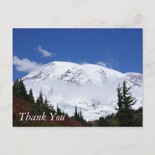 Mt Rainier Dank u Briefkaart (Voorkant)