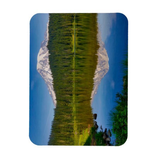 Mt. Rainier en Reflection Lake Magneet (Verticaal)