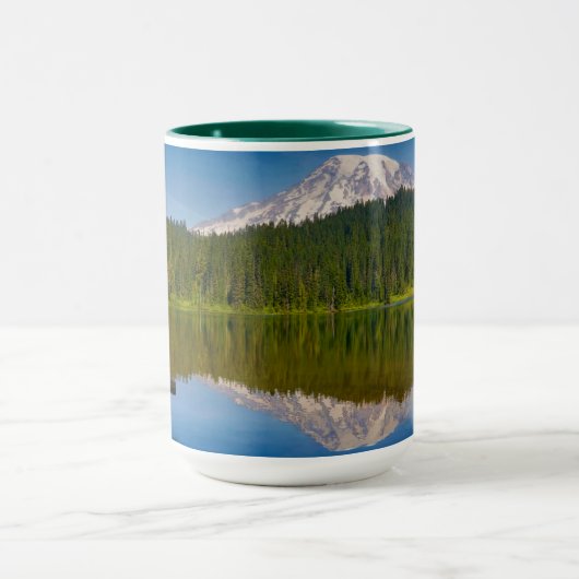 Mt. Rainier en Reflection Lake Mok (Midden)