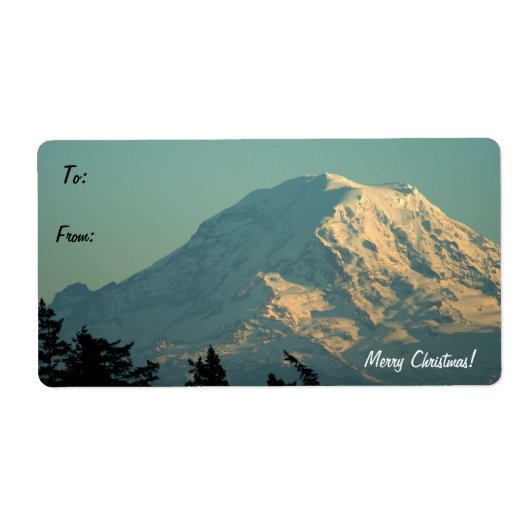 Mt. Rainier Étiquette de la balise Gift (Devant)