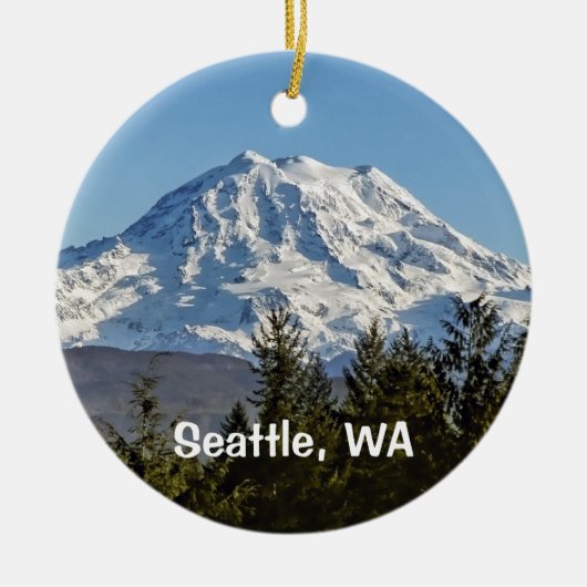 Mt. Rainier Keepomwille Keramisch Ornament (Voorkant)