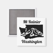 Mt Rainier Magnet - B&W Magneet (Voorkant / Achterkant)