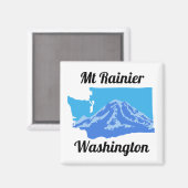 Mt Rainier Magnet - Couleur (Recto/Verso)