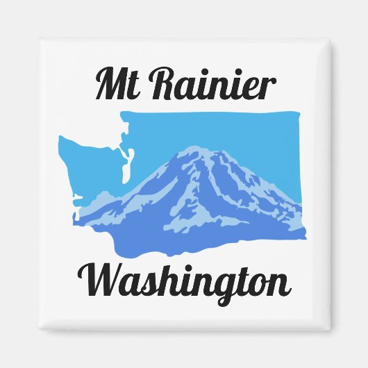 Mt Rainier Magnet - Couleur (Devant)