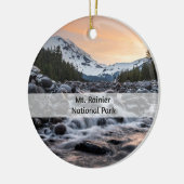 Mt. Rainier Nationaal Park Souvenir Kerstmis Keramisch Ornament (Links)