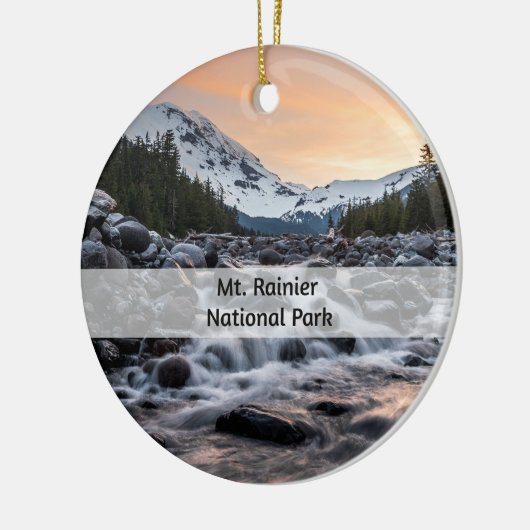 Mt. Rainier Nationaal Park Souvenir Kerstmis Keramisch Ornament (Links)