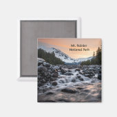 Mt. Rainier Nationaal Park Souvenir Magnet Magneet (Voorkant / Achterkant)