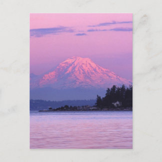 Mt. Rainier op Sunset, staat Washington. Briefkaart