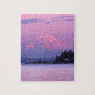 Mt. Rainier op Sunset, staat Washington. Legpuzzel