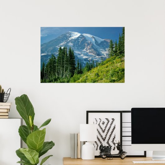 Mt Rainier Poster (Thuiskantoor)