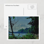 Mt. Rainier uit Owen Beach Briefkaart (Voorkant / Achterkant)